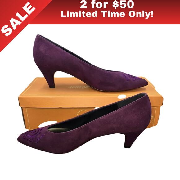 [Sale: 2 for $50!] LIFE STRIDE Soft System Purple Heels - NEW IN BOX! - Picture 1 of 12
